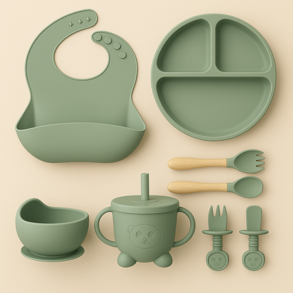 Silicone Baby Feeding Set - 8pcs - Image 2