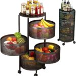 4-Layer Rotating Kitchen Storage Rack