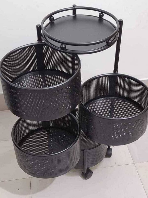 4-Layer Rotating Kitchen Storage Rack - Image 3