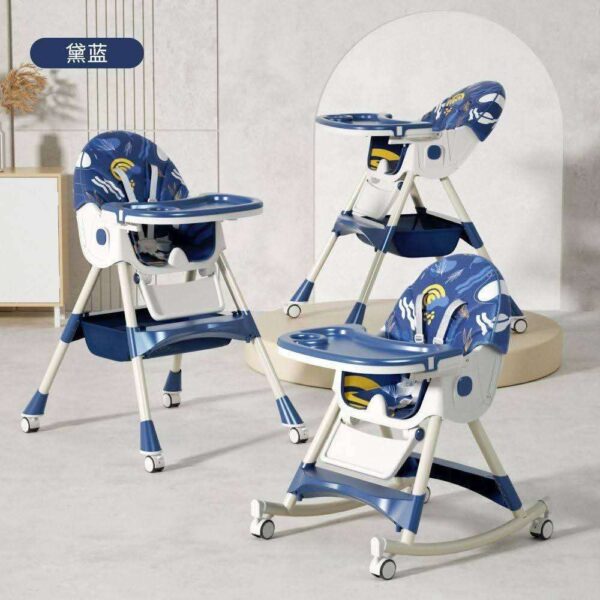 3-In-1 Premium Quality Foldable Baby Feeding high Chair - Image 2